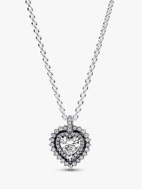 Pandora Sparkling Heart Halo Pendant Necklace